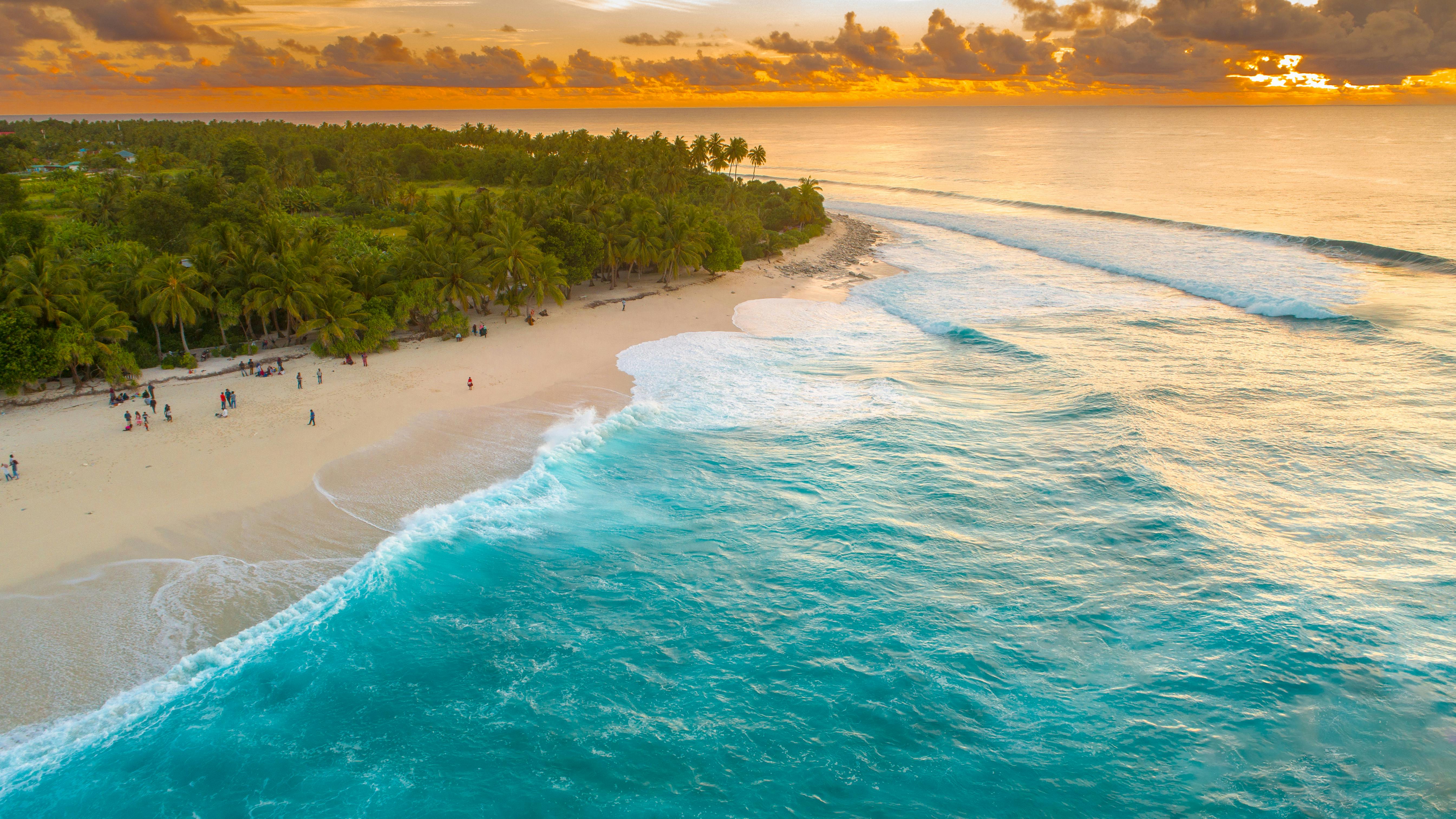 Stunning tropical beach coastline